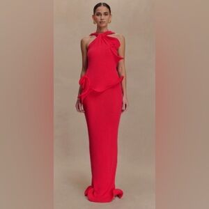 Meshki One Shoulder Red Dress
